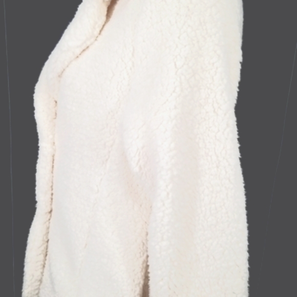 Ashley Outwear Faux Fur Winter Pea Coat Doble Breasted.  L - Picture 3 of 14